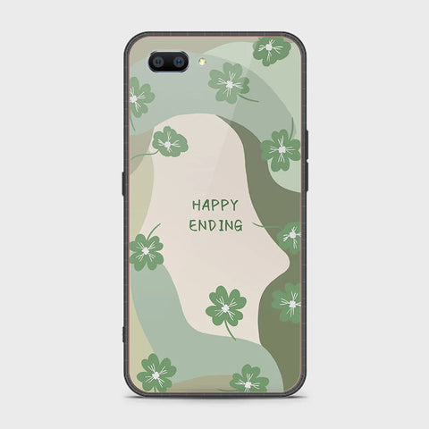 Realme C1 Cover - Happy Series - HQ Ultra Shine Premium Infinity Glass Soft Silicon Borders Case