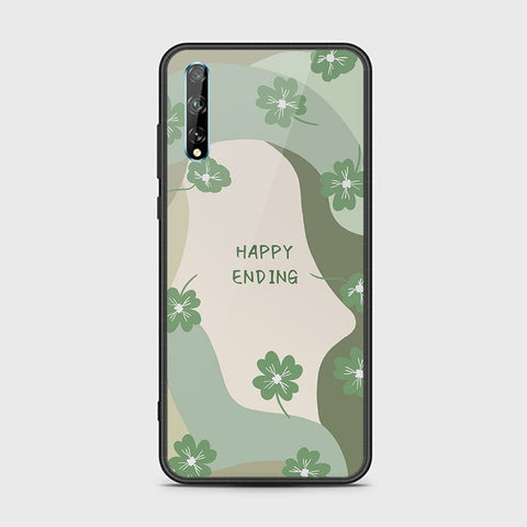 Huawei Y8p Cover - Happy Series - HQ Ultra Shine Premium Infinity Glass Soft Silicon Borders Case