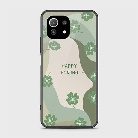 Xiaomi Mi 11 Lite Cover - Happy Series - HQ Ultra Shine Premium Infinity Glass Soft Silicon Borders Case