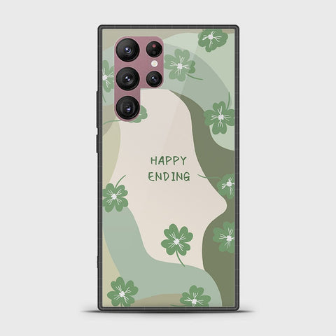 Samsung Galaxy S22 Ultra 5G Cover - Happy Series - HQ Ultra Shine Premium Infinity Glass Soft Silicon Borders Case