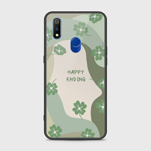 Realme 3 Pro Cover - Happy Series - HQ Ultra Shine Premium Infinity Glass Soft Silicon Borders Case