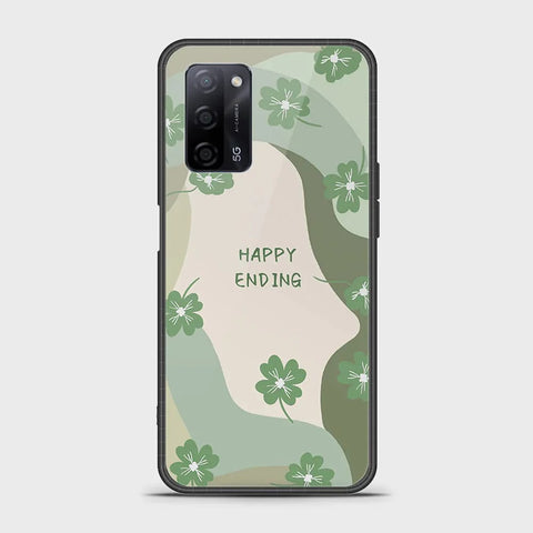 Oppo A55s Cover - Happy Series - HQ Ultra Shine Premium Infinity Glass Soft Silicon Borders Case