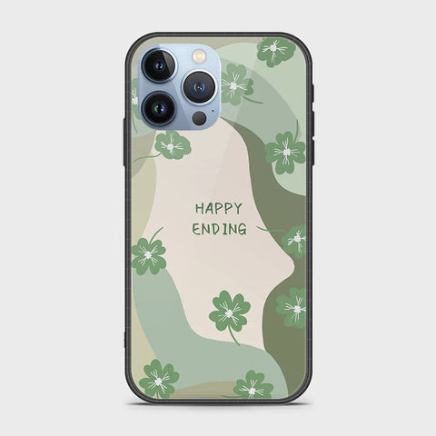 iPhone 14 Pro Cover - Happy Series - HQ Ultra Shine Premium Infinity Glass Soft Silicon Borders Case