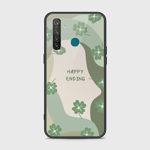 Realme 5 Pro Cover - Happy Series - HQ Ultra Shine Premium Infinity Glass Soft Silicon Borders Case