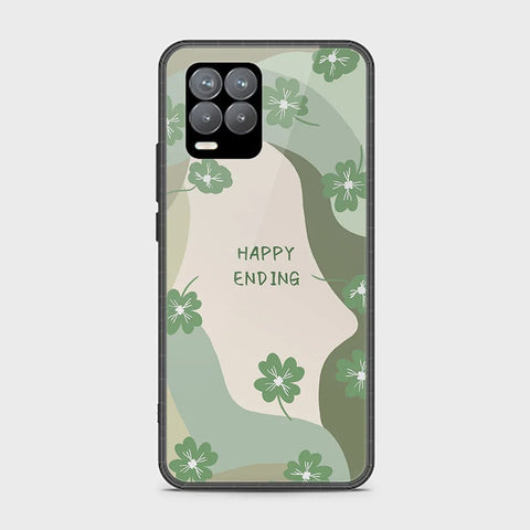 Realme 8 Cover - Happy Series - HQ Ultra Shine Premium Infinity Glass Soft Silicon Borders Case