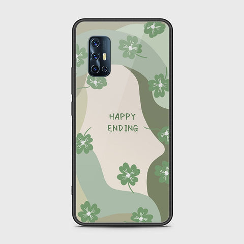 Vivo V17 Cover - Happy Series - HQ Ultra Shine Premium Infinity Glass Soft Silicon Borders Case