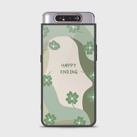 Samsung Galaxy A80 Cover - Happy Series - HQ Ultra Shine Premium Infinity Glass Soft Silicon Borders Case