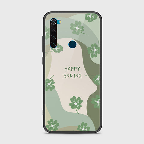 Xiaomi Redmi Note 8 Cover - Happy Series - HQ Ultra Shine Premium Infinity Glass Soft Silicon Borders Case