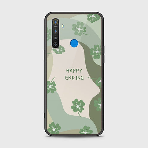 Realme 5 Cover - Happy Series - HQ Ultra Shine Premium Infinity Glass Soft Silicon Borders Case