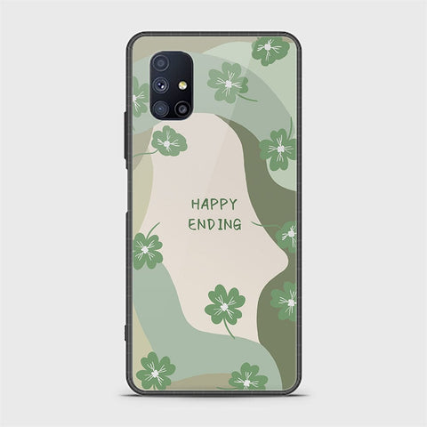 Samsung Galaxy M51 Cover - Happy Series - HQ Ultra Shine Premium Infinity Glass Soft Silicon Borders Case