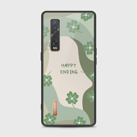 Oppo Find X2 Pro Cover - Happy Series - HQ Ultra Shine Premium Infinity Glass Soft Silicon Borders Case