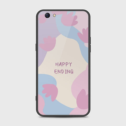 Oppo F3 Plus Cover - Happy Series - HQ Ultra Shine Premium Infinity Glass Soft Silicon Borders Case