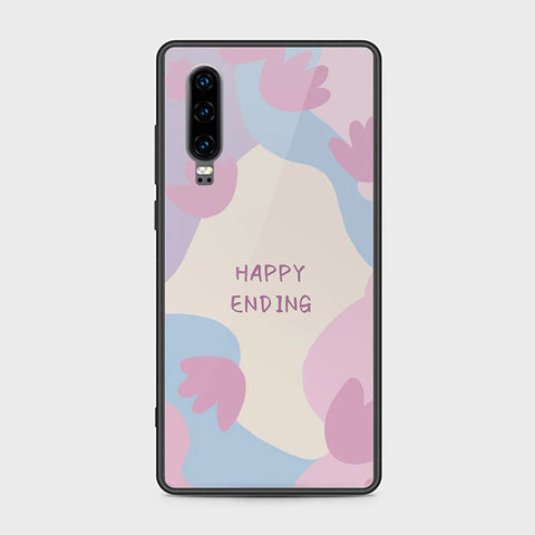 Huawei P30 Cover - Happy Series - HQ Ultra Shine Premium Infinity Glass Soft Silicon Borders Case