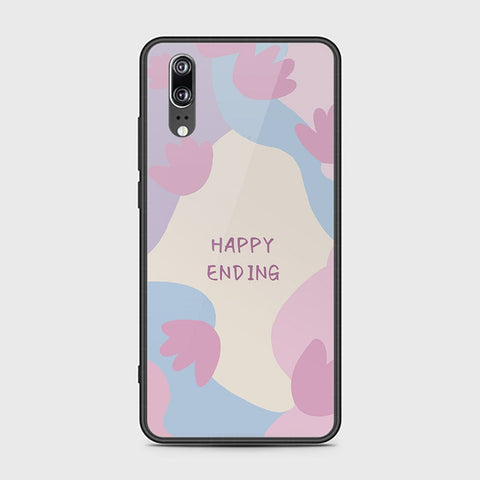 Huawei P20 Cover - Happy Series - HQ Ultra Shine Premium Infinity Glass Soft Silicon Borders Case