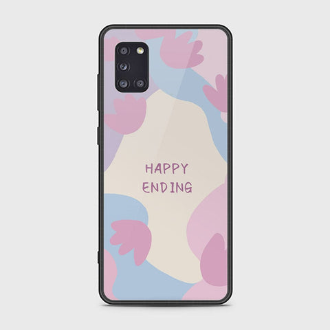 Samsung Galaxy A31 Cover - Happy Series - HQ Ultra Shine Premium Infinity Glass Soft Silicon Borders Case