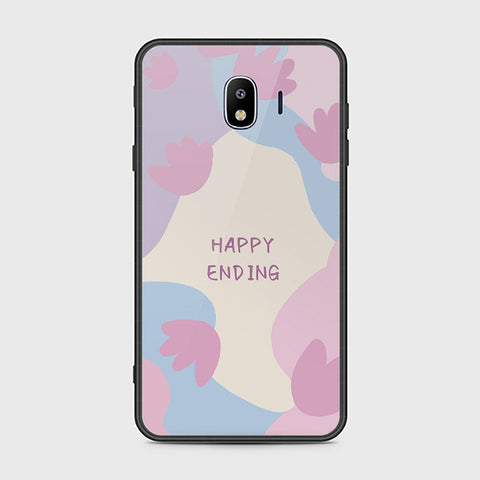 Samsung Galaxy J4 2018 Cover - Happy Series - HQ Ultra Shine Premium Infinity Glass Soft Silicon Borders Case