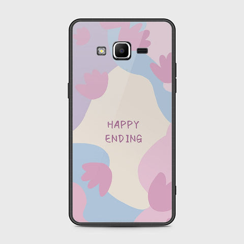 Samsung Galaxy Grand Prime Cover - Happy Series - HQ Ultra Shine Premium Infinity Glass Soft Silicon Borders Case