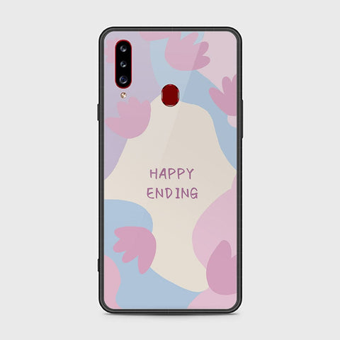 Samsung Galaxy A20s Cover - Happy Series - HQ Ultra Shine Premium Infinity Glass Soft Silicon Borders Case