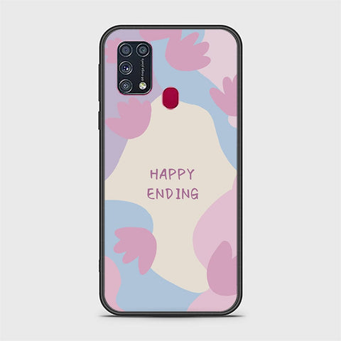 Samsung Galaxy M31 Cover - Happy Series - HQ Ultra Shine Premium Infinity Glass Soft Silicon Borders Case