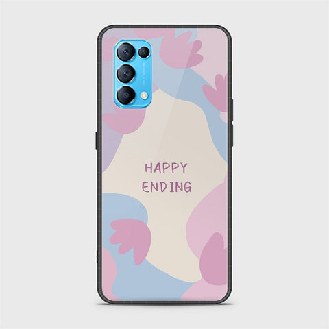 Oppo Find X3 Lite Cover - Happy Series - HQ Ultra Shine Premium Infinity Glass Soft Silicon Borders Case