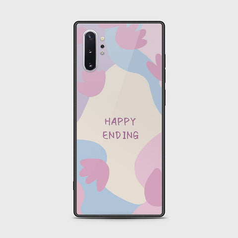 Samsung Galaxy Note 10 Plus Cover - Happy Series - HQ Ultra Shine Premium Infinity Glass Soft Silicon Borders Case