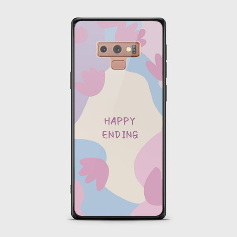 Samsung Galaxy Note 9 Cover - Happy Series - HQ Ultra Shine Premium Infinity Glass Soft Silicon Borders Case