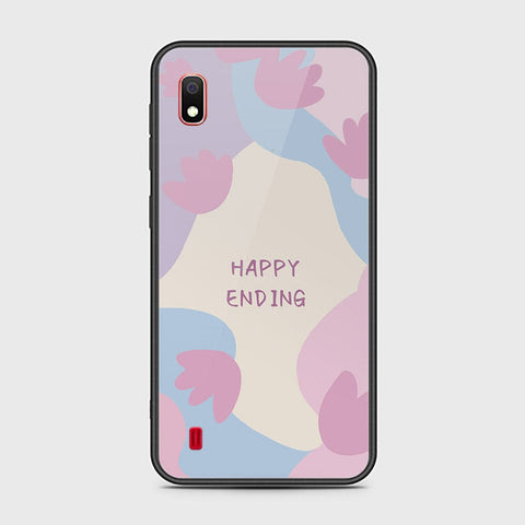 Samsung Galaxy A10 Cover - Happy Series - HQ Ultra Shine Premium Infinity Glass Soft Silicon Borders Case