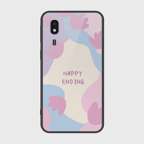 Samsung Galaxy A2 Core Cover - Happy Series - HQ Ultra Shine Premium Infinity Glass Soft Silicon Borders Case