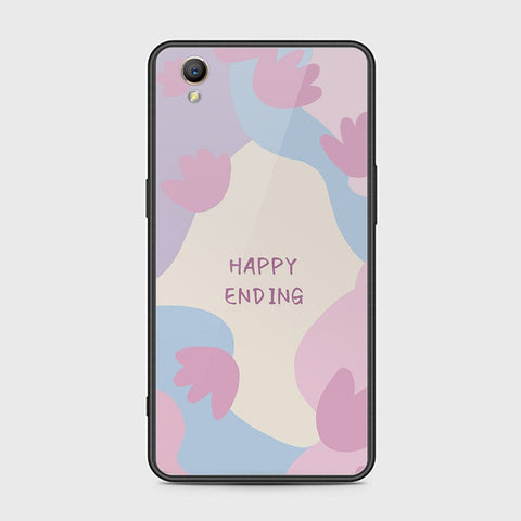 Oppo A37 Cover - Happy Series - HQ Ultra Shine Premium Infinity Glass Soft Silicon Borders Case