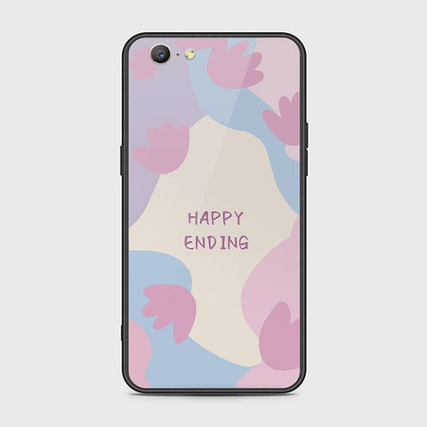 Oppo A39 Cover - Happy Series - HQ Ultra Shine Premium Infinity Glass Soft Silicon Borders Case