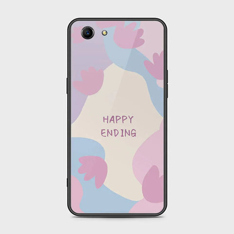 Oppo A1 Cover - Happy Series - HQ Ultra Shine Premium Infinity Glass Soft Silicon Borders Case