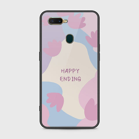 Oppo A12 Cover - Happy Series - HQ Ultra Shine Premium Infinity Glass Soft Silicon Borders Case