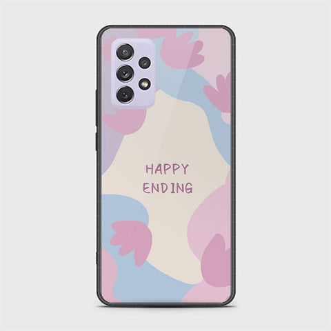 Samsung Galaxy A72 Cover - Happy Series - HQ Ultra Shine Premium Infinity Glass Soft Silicon Borders Case