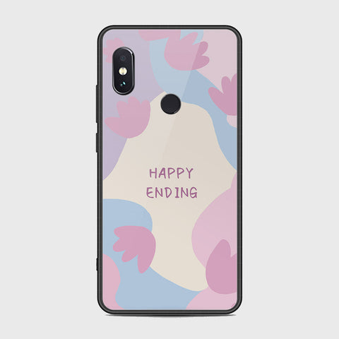 Xiaomi Redmi Note 5 Pro Cover - Happy Series - HQ Ultra Shine Premium Infinity Glass Soft Silicon Borders Case