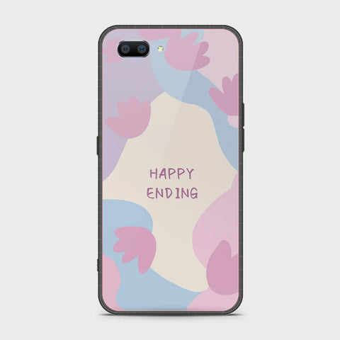 Realme C1 Cover - Happy Series - HQ Ultra Shine Premium Infinity Glass Soft Silicon Borders Case