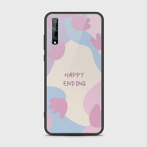 Huawei Y8p Cover - Happy Series - HQ Ultra Shine Premium Infinity Glass Soft Silicon Borders Case