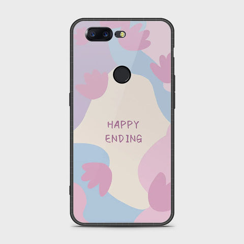 OnePlus 5T Cover - Happy Series - HQ Ultra Shine Premium Infinity Glass Soft Silicon Borders Case