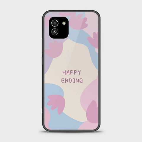 Samsung Galaxy A03 Cover - Happy Series - HQ Ultra Shine Premium Infinity Glass Soft Silicon Borders Case