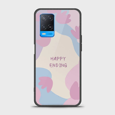 Oppo A54 4G Cover - Happy Series - HQ Ultra Shine Premium Infinity Glass Soft Silicon Borders Case