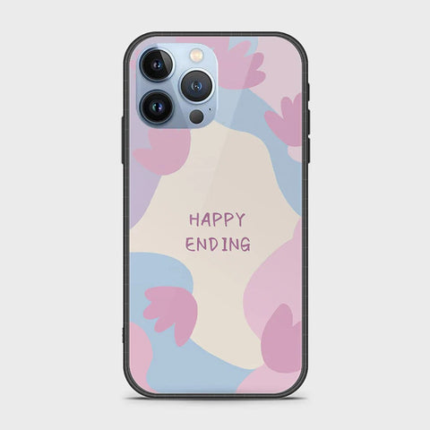 iPhone 14 Pro Cover - Happy Series - HQ Ultra Shine Premium Infinity Glass Soft Silicon Borders Case