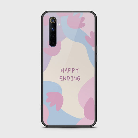 Realme 6 Cover - Happy Series - HQ Ultra Shine Premium Infinity Glass Soft Silicon Borders Case