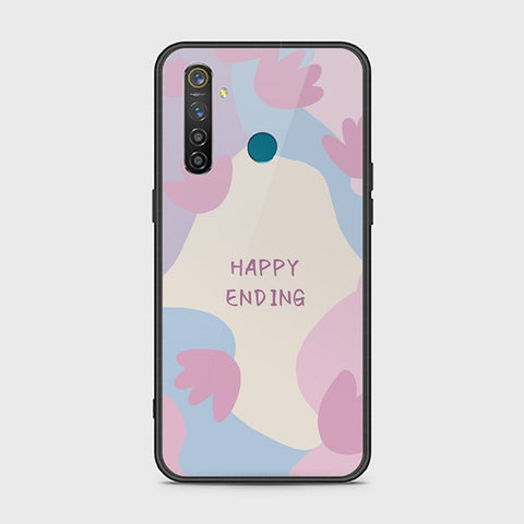 Realme 5 Pro Cover - Happy Series - HQ Ultra Shine Premium Infinity Glass Soft Silicon Borders Case
