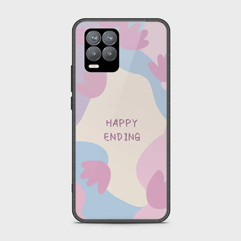 Realme 8 Cover - Happy Series - HQ Ultra Shine Premium Infinity Glass Soft Silicon Borders Case