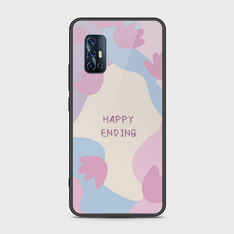 Vivo V17 Cover - Happy Series - HQ Ultra Shine Premium Infinity Glass Soft Silicon Borders Case