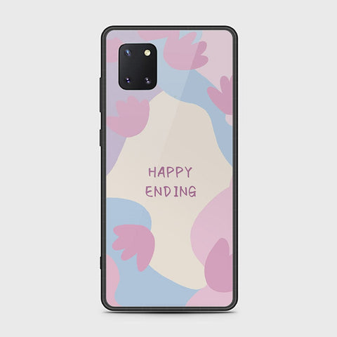 Samsung Galaxy Note 10 Lite Cover - Happy Series - HQ Ultra Shine Premium Infinity Glass Soft Silicon Borders Case