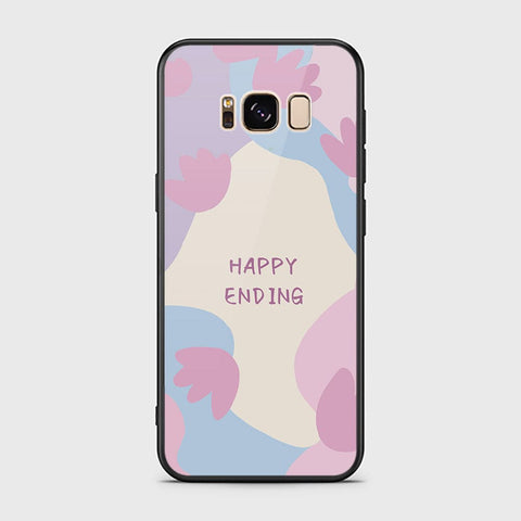 Samsung Galaxy S8 Cover - Happy Series - HQ Ultra Shine Premium Infinity Glass Soft Silicon Borders Case