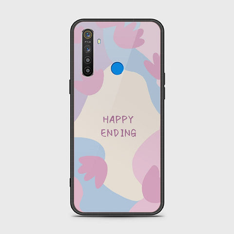 Realme 5i Cover - Happy Series - HQ Ultra Shine Premium Infinity Glass Soft Silicon Borders Case