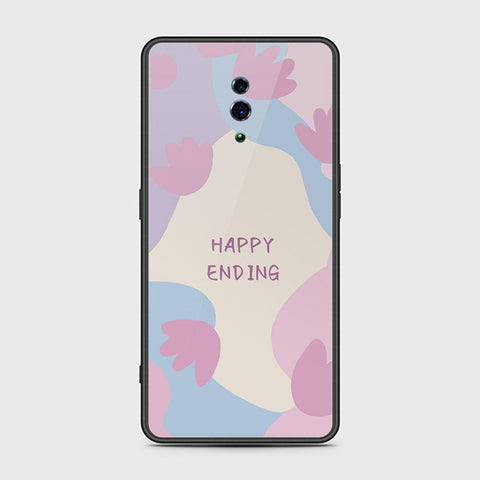 Oppo Reno Cover - Happy Series - HQ Ultra Shine Premium Infinity Glass Soft Silicon Borders Case