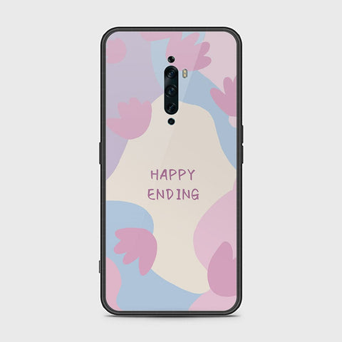 Oppo Reno 2F Cover - Happy Series - HQ Ultra Shine Premium Infinity Glass Soft Silicon Borders Case