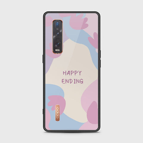 Oppo Find X2 Pro Cover - Happy Series - HQ Ultra Shine Premium Infinity Glass Soft Silicon Borders Case